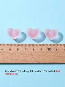 10入組愛心設計釘珠 - 粉色 - 查看 5