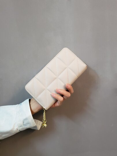 Diamond Pattern Zipper Wallet Women Business Casual For Women Wallet Purse Wallet Long Wallet