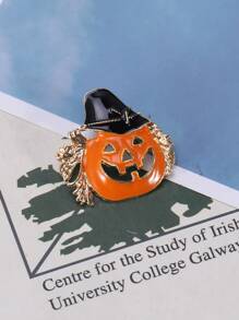 Halloween Pumpkin Design Brooch - Multicolor - View 5