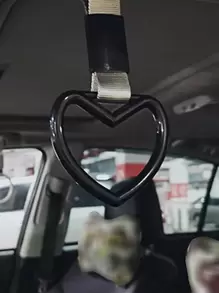 1 pieza Anillo de coche colgante con corazón - Multicolor - Ver 1