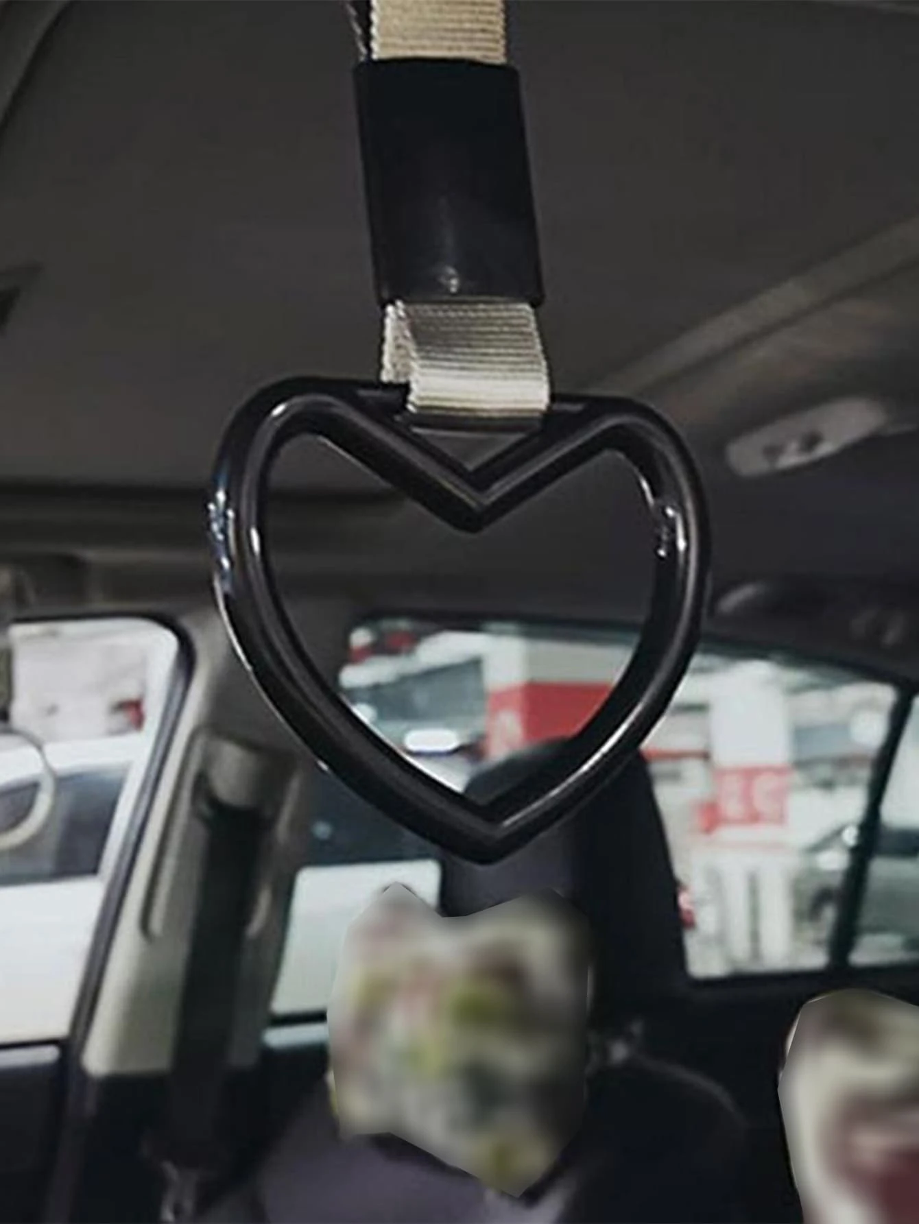 1 pieza Anillo de coche colgante con corazón - Multicolor - Ver 1