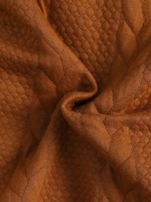 男嬰熊貼布拼接邊連身褲 - 咖啡棕 - 查看 7