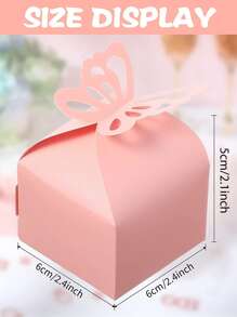 20 cái Hộp Quà Trang Trí Rỗng Bướm - Hồng - Xem 4