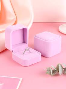 1入組素色戒指收纳盒 - 淺粉色 - 查看 1