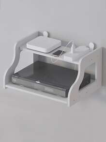 1入組免打孔掛壁式路由器存儲架 - 白色 - 查看 1