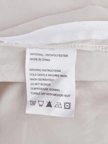 Frill Detail Duvet Cover Set Without Filler - Beige - View 6