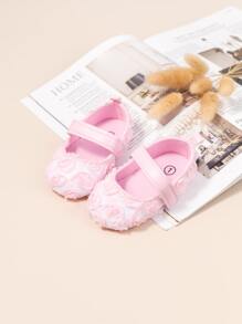 Infant Flower Decor Mary Jane Flats - Baby Pink - View 2