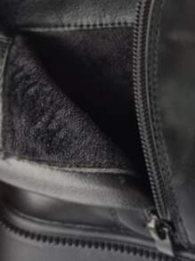 Girls Zipper Side Combat Boots - Black - View 8