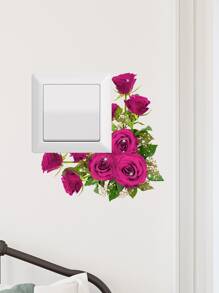 1入組玫瑰設計開關貼 - 彩色 - 查看 2