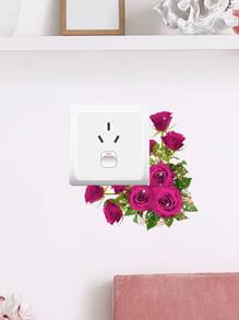 1入組玫瑰設計開關貼 - 彩色 - 查看 4