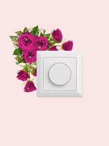 1入組玫瑰設計開關貼 - 彩色 - 查看 5