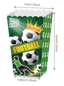 Hộp bao bì đồ họa 10 cái bóng đá & chữ cái - Nhiều màu - Xem 4