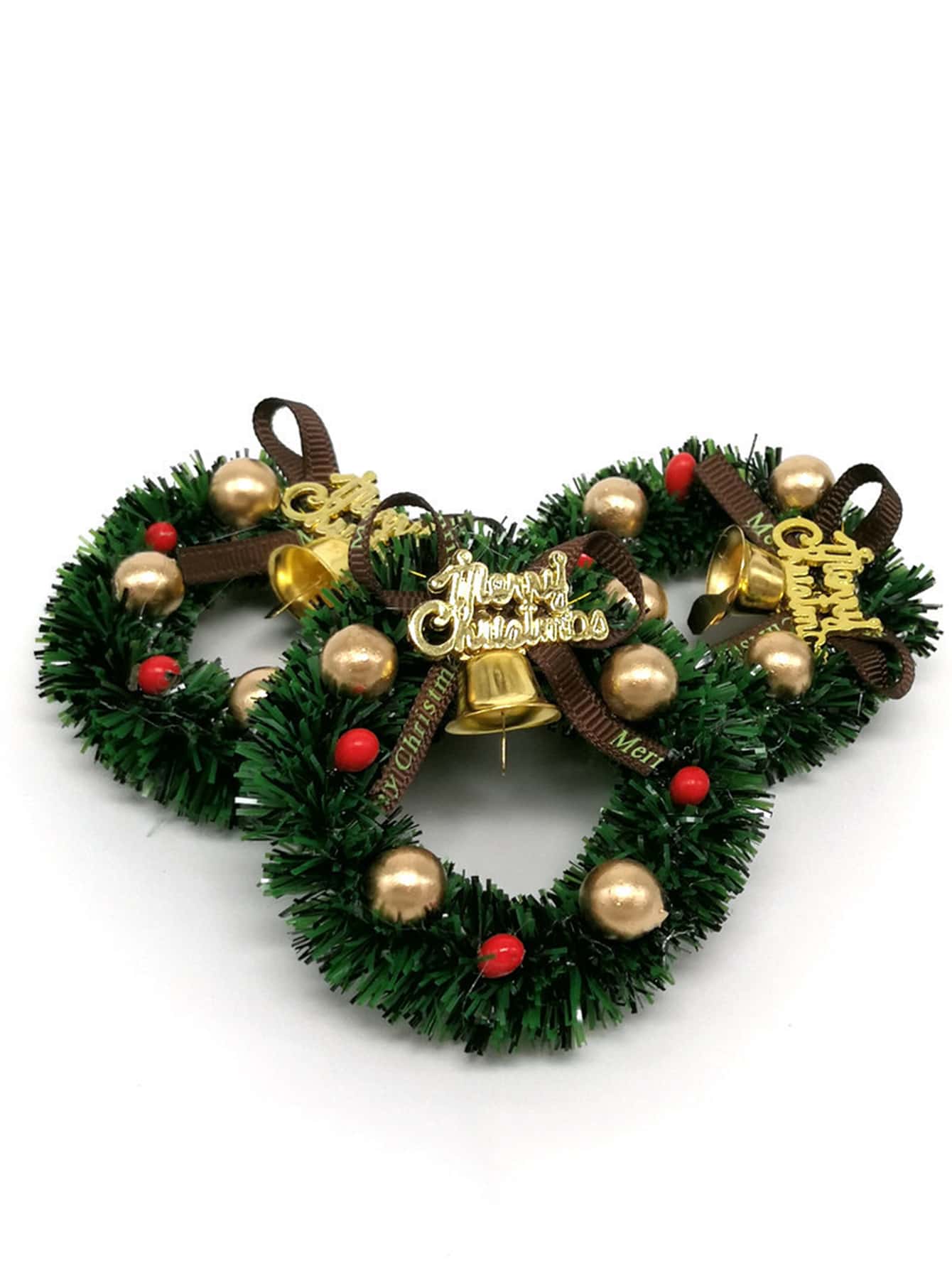 1pc Christmas Wreath Design Decoration Craft Best Gifts Birthday - Multicolor - View 1