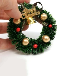 1pc Christmas Wreath Design Decoration Craft Best Gifts Birthday - Multicolor - View 4