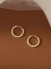 極簡風格圓耳環