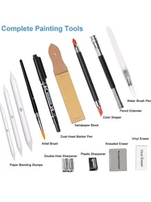 83 piezas con estampado de letra lápiz & Marcador & Pegatina - Multicolor - Ver 7