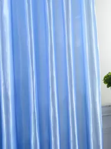 Solid Single Panel Curtain - Blue - View 2