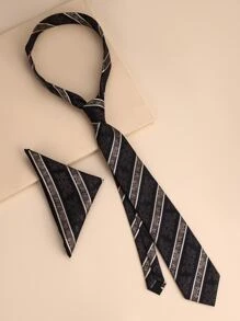 Men Floral Pattern Tie & Bandana - Multicolor - View 3