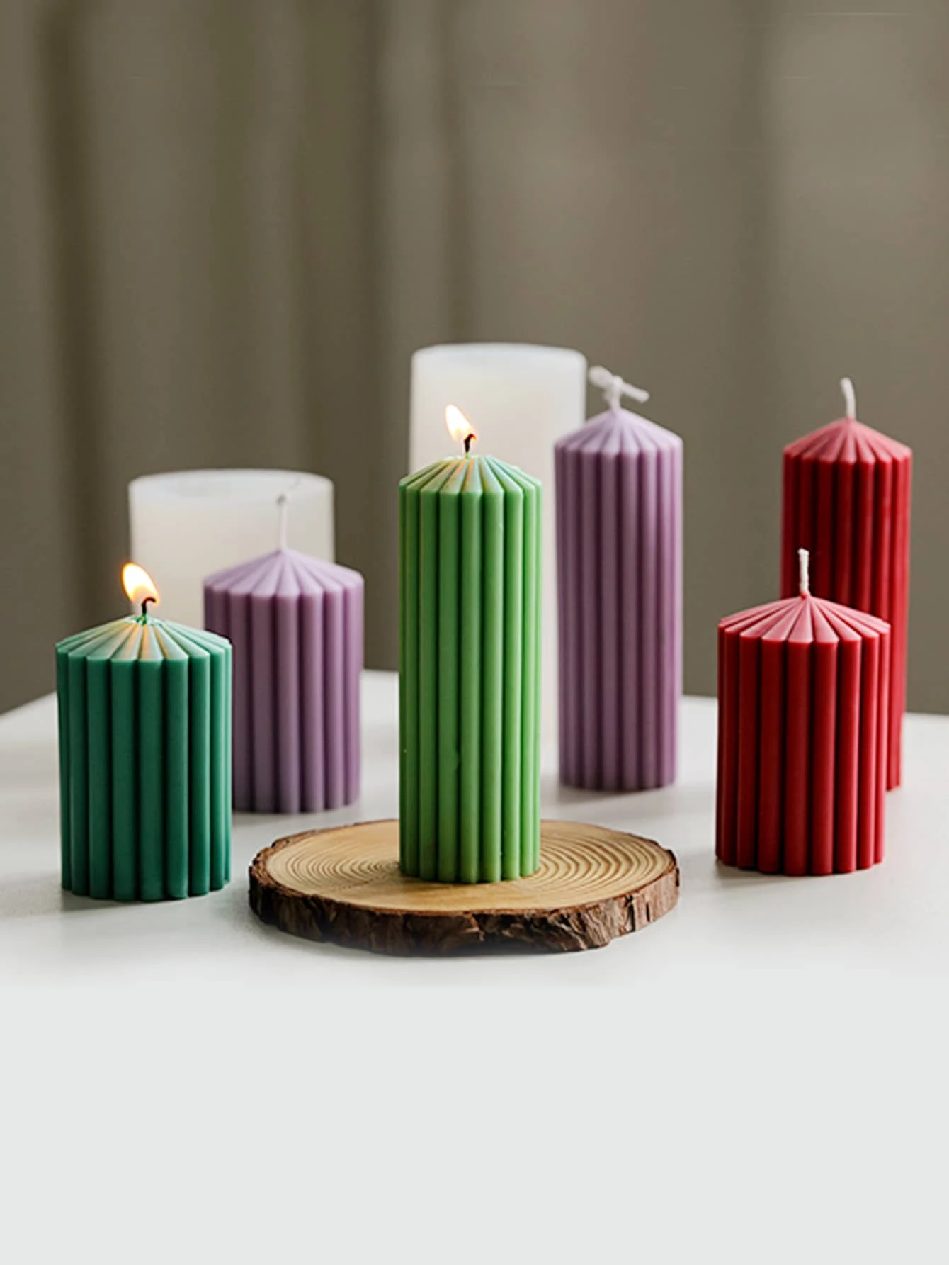 1pc Silicone Candle Mold, White Candle Silicone Mold For DIY - White - View 1