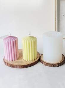 1pc Silicone Candle Mold, White Candle Silicone Mold For DIY - White - View 3