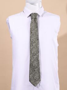 Men Paisley Pattern Tie - Multicolor - View 3