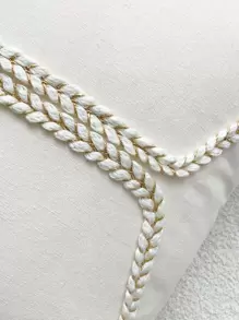 1入組編織花邊枕套或腰枕套套 - 米色 - 查看 4