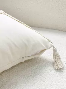 1入組編織花邊枕套或腰枕套套 - 米色 - 查看 7