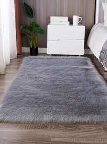 Tấm thảm mờ rắn - Xám - Xem 1