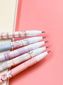 6入組卡通圖案中性筆 - 彩色 - 查看 2