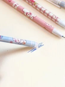 6入組卡通圖案中性筆 - 彩色 - 查看 3