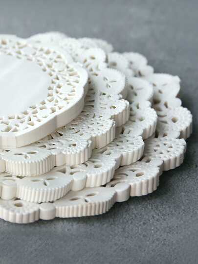 100 Stücke Spitze zufälliges Papier Dekoratives Handwerk Hohl