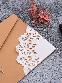 100pcs Hollow Lace Random Decorative Craft Paper Back To School