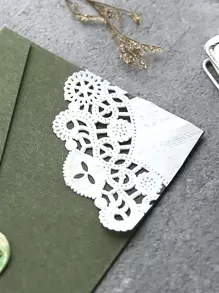 100pcs Hollow Lace Random Decorative Craft Paper Back To School