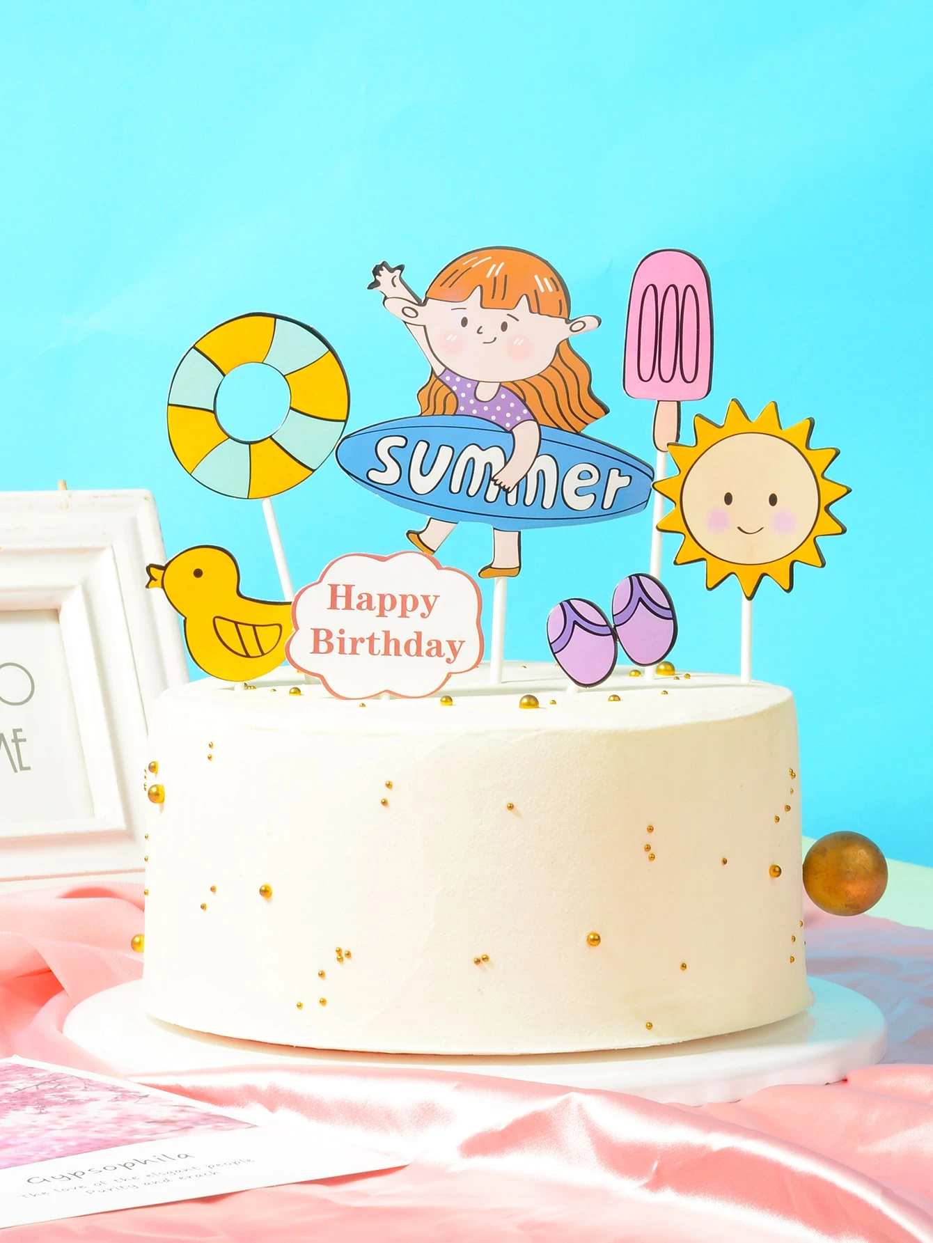 7 Pieces Decoration De Gateau Soleil Design Canard Mode En Ligne Shein France