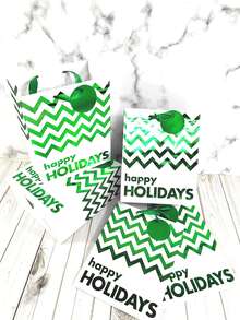 5pcs Chevron & Letter Graphic Gift Bag - Multicolor - View 1