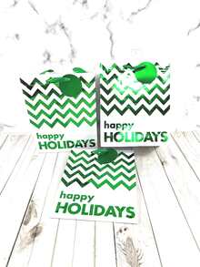 5pcs Chevron & Letter Graphic Gift Bag - Multicolor - View 2