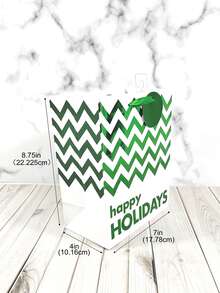 5pcs Chevron & Letter Graphic Gift Bag - Multicolor - View 3