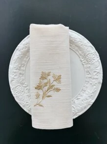 4 cái Khăn ăn vải thêu hoa - Nhiều màu - Xem 3