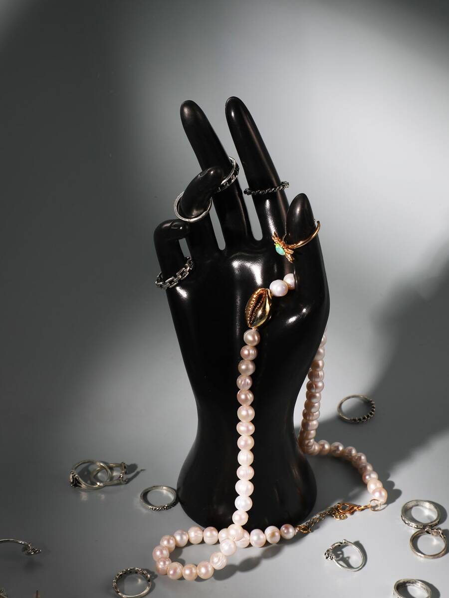 Giá trưng bày đồ trang sức thiết kế 1pc - màu đen - Xem 1