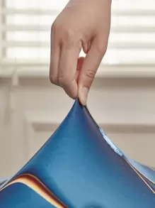 1入組幾何和愛心圖案有彈性椅套 - 彩色 - 查看 3