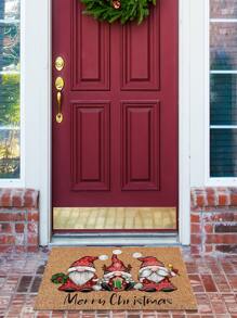 Christmas Gonk Pattern Outdoor Waterproof Door Mat - Multicolor - View 4