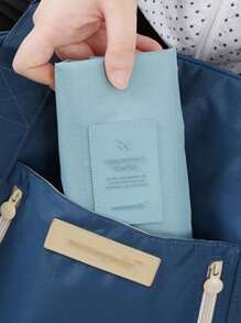 1pc Solid Portable Shoes Storage Bag - Blue - View 5