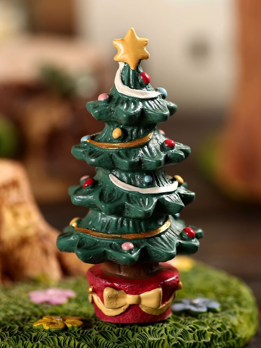 1 đồ trang trí cây thông Noel bằng nhựa, đồ trang trí để bàn, đạo cụ tạo cảnh - Nhiều màu - Xem 1