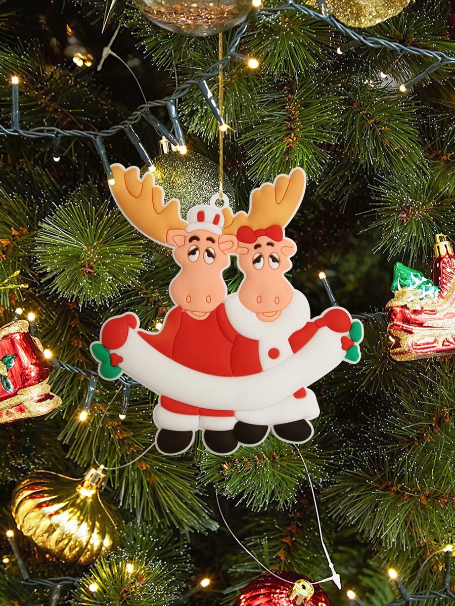 1 件创意时尚可爱驯鹿圣诞装饰挂饰 - 彩色 - 查看 1