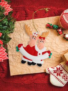 1 件创意时尚可爱驯鹿圣诞装饰挂饰 - 彩色 - 查看 5