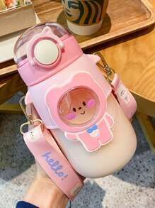 1入組熊裝飾平底無腳杯 - 彩色 - 查看 3