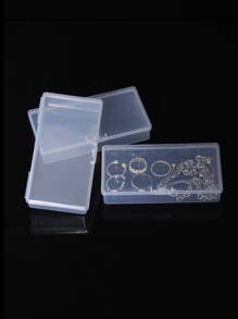 Hộp lưu trữ đồ trang sức trong suốt 1pc - Trong sáng - Xem 2