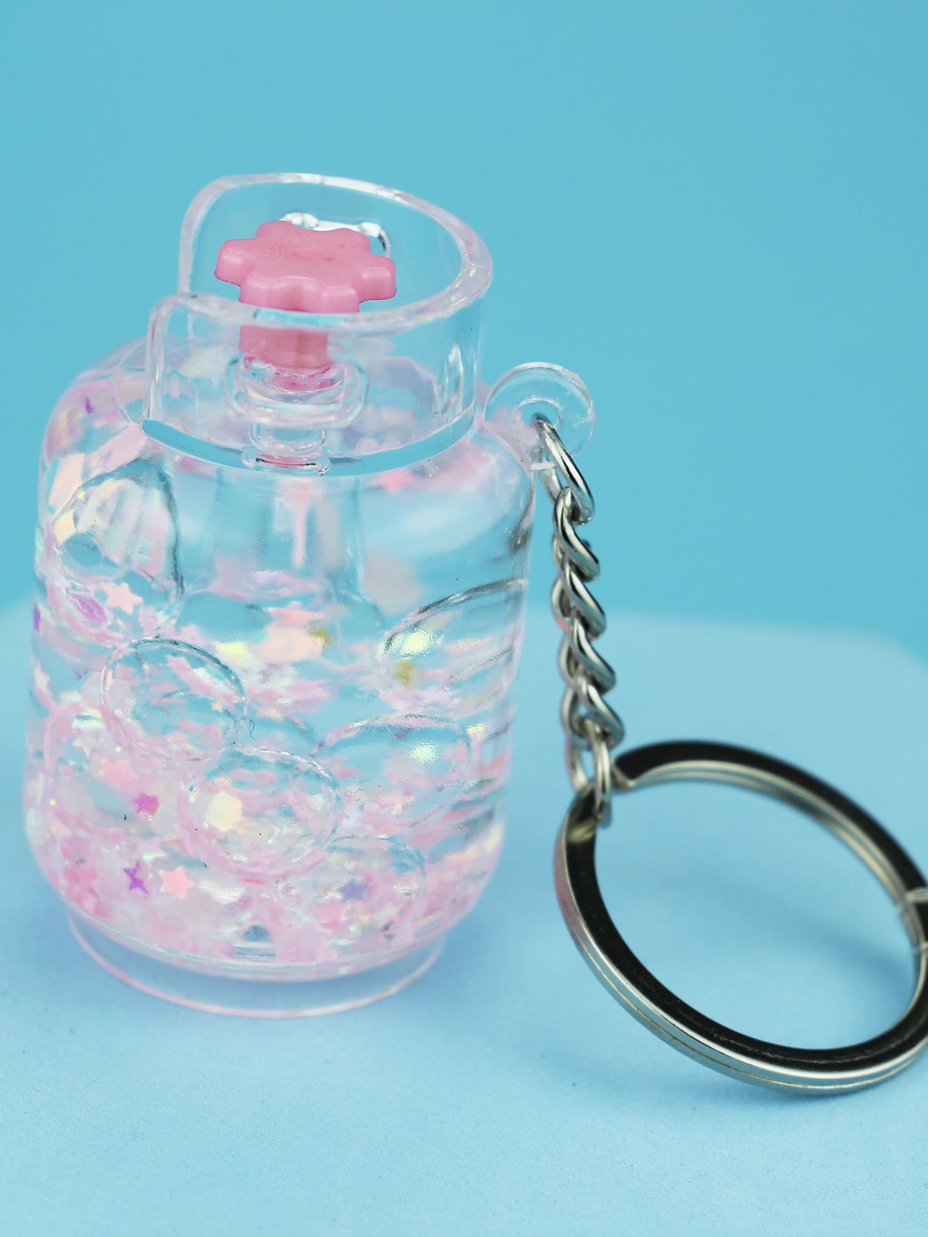 Llavero con diseño de botella - Rosa - Ver 1