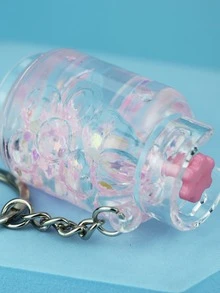 Llavero con diseño de botella - Rosa - Ver 2