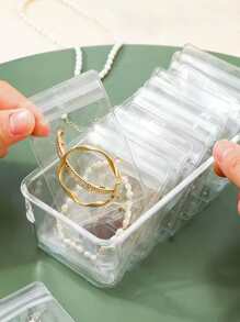 100pcs Clear Jewelry Storage Bag - Clear - View 2